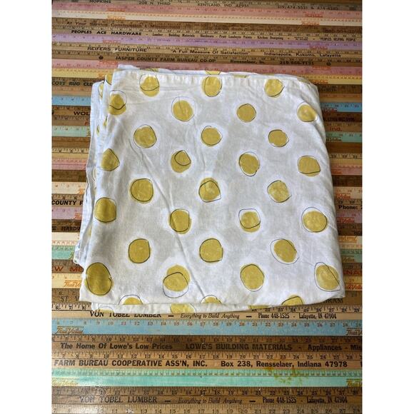 Ikea Duvet Full Double Cover Abstract Circles Yellow Cotton Blanket - Picture 1 of 7
